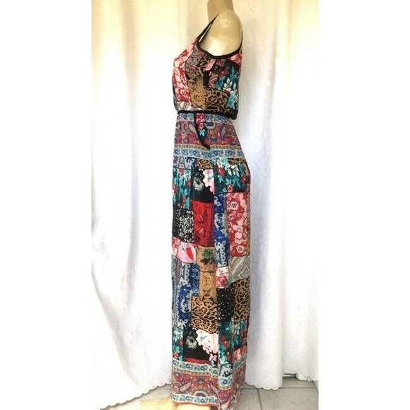 Tolani Anthropologie Boheme Dress silk Maxi Multi - Picture 3 of 6